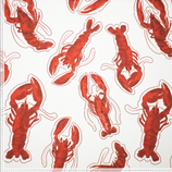 Viscose texturée aspect lin - homards (grands motifs)
