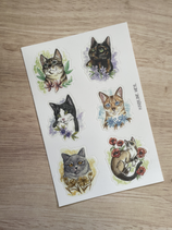 planche stickers chats "ma petite encyclopédie des chats"