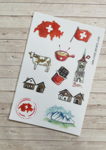 Stickers Voyage Suisse A6