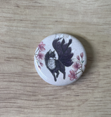 Badge kitsune noir "esprits japonais"