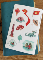 Stickers Voyage Vietnam A6
