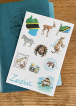 Stickers Voyage Tanzanie A6