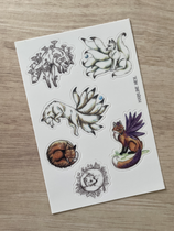 planche stickers "renards, charmes & sortilèges"