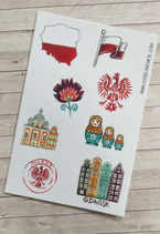 Stickers Voyage Pologne A6