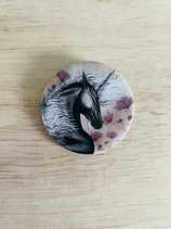 Badge licorne noire