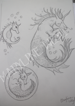 Dessin original "licorne des mers"