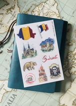Stickers Voyage Roumanie A6
