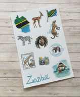 Stickers Voyage Tanzanie A6