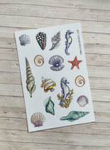 Stickers Voyage Coquillages & crustacés A6