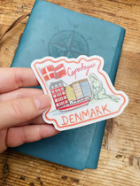 Stickers valise voyage Danemark