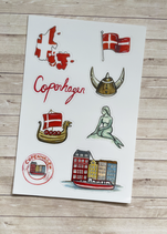 Stickers Voyage Danemark A6