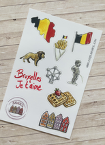 Stickers Voyage Belgique A6