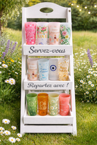 Presentoir 3 etages blanc
