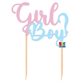 Cake Topper Sagomato "Girl or Boy?" 21cm