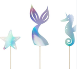 cake topper tema sirena 3pz