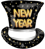 Palloncino in Foil 24" Super Shape Cilindro Happy New Year