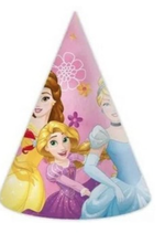 Cappellini cono party - Confezione 6 pezzi - Principesse