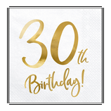 Tovagliolo Happy Birthday Metallizzato 20pz