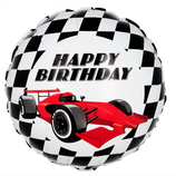 Palloncino in Foil 18" Macchina da Corsa Happy Birthday "Speed"