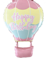 Palloncino in Foil 24" Mongolfiera "Happy Birthday"