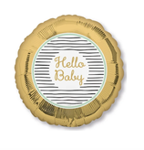 Palloncino in Foil 18" Nascita "Hello Baby" con righe