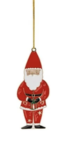 decorazione da appendere in metallo babbo natale