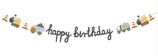 Festone Happy Birthday Costruzioni Stradali 2mt