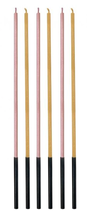 Candelina Stelo 15cm Rosa e Oro Metallizzato