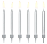 Candelina 7cm Argento Satinato