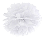 Pom Pom 35cm carta velina Bianco