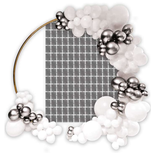 Backdrop in Foil Argento Metallizzato "Silver" 1mt x H.2mt