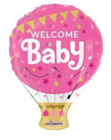 Palloncino in Foil 18" Junior Shape Mongolfiera "Welcome Baby"