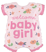 Palloncino in Foil 31" Super Shape Tutina Rosa "Baby Girl"