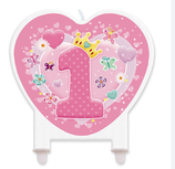 candelina sagomata cuore