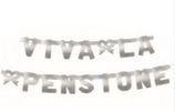 Festone Viva La Pensione XL argento metallizzato