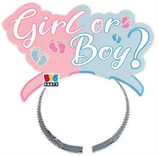 Cerchietto per Capelli sagomato "Girl or Boy?" 4pz