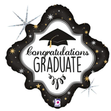 Palloncino in Foil 18" Junior Shape Diamond Laurea "Congratulations"