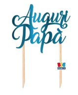Cake Topper sagomato Auguri Papà 18cm x 15cm
