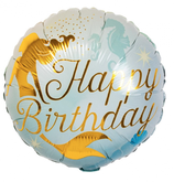 Palloncino in Foil 18" Happy Birthday Sirena Oro "Gold Mermaid"