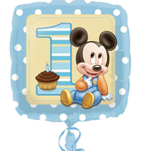 Palloncino in Foil 18" Celeste Baby Mickey 1°Compleanno