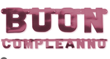 festone buon compleanno rose gold