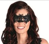 maschera pizzo nero pipistrello