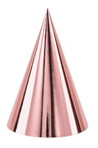 Cappellino a Cono Rose Gold Metallizzato 6pz