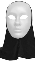 Maschera di Halloween con cappuccio, bianca