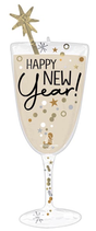 NEW YEAR CHAMPAGNE GLASS con stella