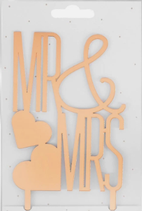 Mr E Mrs Oro Acrilico Topper per Torta