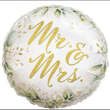 Palloncino in Foil 18" Matrimonio "Mr. & Mrs."