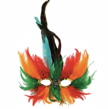 maschera veneziana con piume