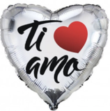 PALLONCINO TI AMO CUORE ARGENTO
