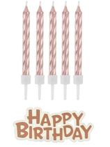 Candelina Happy Birthday Rose Gold